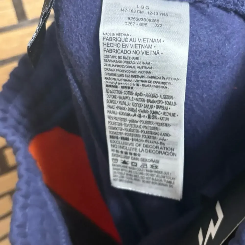 Nike Blue and Orange Sweatpants Boys Size‎ Large